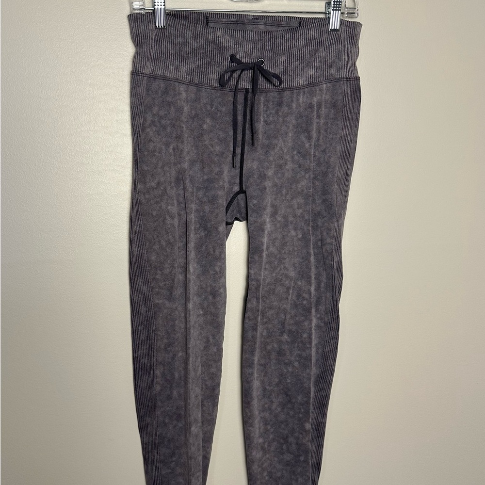 PINK Victoria's Secret Active Gray Acid Wash Joggers with Drawstring Waist Sz L